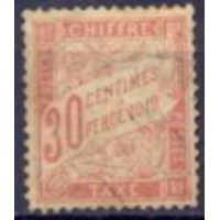 FRAX034U-SELO TAXA DUVAL, 30C VERMELHO ALARANJADO - FRANÇA - 1893/1935 - U COM RESTRIÇÕES - VIDE DESCRIÇÃO FRAX034U-SELO TAXA DUVAL, 30C VERMELHO ALARANJADO - FRANÇA - 1893/1935 - U COM RESTRIÇÕES - VIDE DESCRIÇÃO