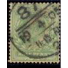 GRB0106U.10-SELO ANIVERSÁRIO DO REINADO DE EDUARDO VII, 1/2P - GRÃ-BRETANHA - 1902/10 - U