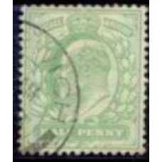 GRB0106U.16-SELO ANIVERSÁRIO DO REINADO DE EDUARDO VII, 1/2P - GRÃ-BRETANHA - 1902/10 - U