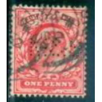 GRB0107UP.02-SELO ANIVERSÁRIO DO REINADO DE EDUARDO VII, 1P - GRÃ-BRETANHA - 1902/10 - U - COM PERFIN