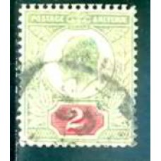 GRB0109U.02-SELO ANIVERSÁRIO DO REINADO DE EDUARDO VII, 2P - GRÃ-BRETANHA - 1902/10 - U