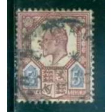GRB0113U.01-SELO ANIVERSÁRIO DO REINADO DE EDUARDO VII, 5P - GRÃ-BRETANHA - 1902/10 - U