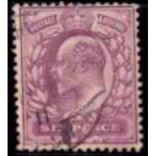 GRB0114U-SELO ANIVERSÁRIO DO REINADO DE EDUARDO VII, 6P - GRÃ-BRETANHA - 1902/10 - U