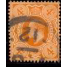 GRB0122U.03-SELO EDUARDO VII, 4P - GRÃ-BRETANHA - 1909/10 - U