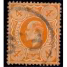 GRB0122U.06-SELO EDUARDO VII, 4P - GRÃ-BRETANHA - 1909/10 - U