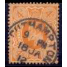 GRB0122U.13-SELO EDUARDO VII, 4P - GRÃ-BRETANHA - 1909/10 - U
