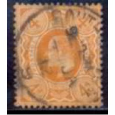 GRB0122U.15-SELO EDUARDO VII, 4P - GRÃ-BRETANHA - 1909/10 - U
