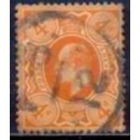 GRB0122U.16-SELO EDUARDO VII, 4P - GRÃ-BRETANHA - 1909/10 - U