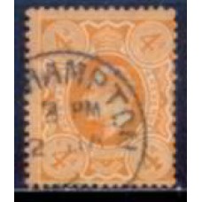 GRB0122U.17-SELO EDUARDO VII, 4P - GRÃ-BRETANHA - 1909/10 - U