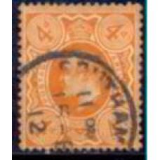 GRB0122U.19-SELO EDUARDO VII, 4P - GRÃ-BRETANHA - 1909/10 - U