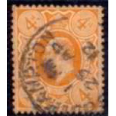 GRB0122U.20-SELO EDUARDO VII, 4P - GRÃ-BRETANHA - 1909/10 - U