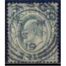 GRB0123U-SELO EDUARDO VII, 7P - GRÃ-BRETANHA - 1909/10 - U