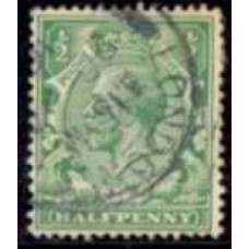 GRB0139U.03-SELO GEORGE V, 1/2P FILIGRANA E - GRÃ-BRETANHA - 1912/22 - U