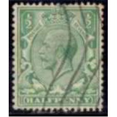 GRB0139U.08-SELO GEORGE V, 1/2P FILIGRANA E - GRÃ-BRETANHA - 1912/22 - U