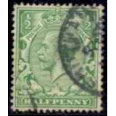 GRB0139U.09-SELO GEORGE V, 1/2P FILIGRANA E - GRÃ-BRETANHA - 1912/22 - U