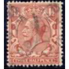 GRB0141U.05-SELO GEORGE V, 1 1/2P FILIGRANA E - GRÃ-BRETANHA - 1912/22 - U