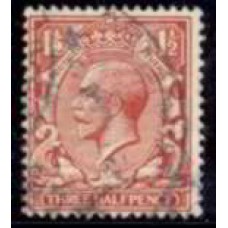 GRB0141U.07-SELO GEORGE V, 1 1/2P FILIGRANA E - GRÃ-BRETANHA - 1912/22 - U
