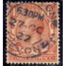 GRB0141U.08-SELO GEORGE V, 1 1/2P FILIGRANA E - GRÃ-BRETANHA - 1912/22 - U