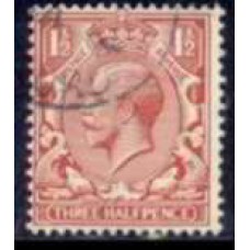 GRB0141U.10-SELO GEORGE V, 1 1/2P FILIGRANA E - GRÃ-BRETANHA - 1912/22 - U