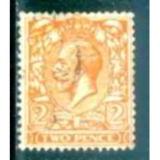 GRB0162U-SELO GEORGE V, 2P FILIGRANA 'H' - GRÃ-BRETANHA - 1924 - U