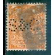 GRB0162UP.01-SELO GEORGE V, 2P COM PERFIN FILIGRANA 'H' - GRÃ-BRETANHA - 1924 - U