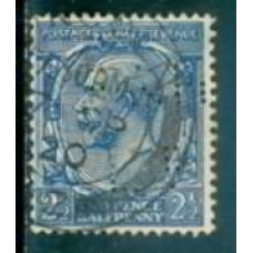 GRB0163UP.13-SELO GEORGE V, 2 1/2P COM PERFIN FILIGRANA 'H' - GRÃ-BRETANHA - 1924 - U