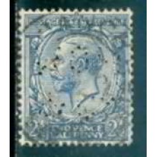 GRB0163UP.16-SELO GEORGE V, 2 1/2P COM PERFIN FILIGRANA 'H' - GRÃ-BRETANHA - 1924 - U