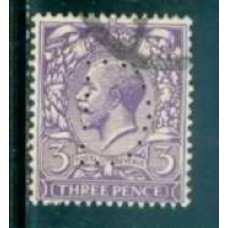 GRB0164UP.03-SELO GEORGE V, 3P COM PERFIN FILIGRANA 'H' - GRÃ-BRETANHA - 1924 - U