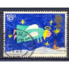 GRB1013U-SELO NATAL - DESENHOS INFANTIS, 18P - GRÃ-BRETANHA - 1981 - U