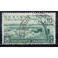 ITA0378UA-SELO BIMILÊNIO DE HORÁCIO, 10C - ITÁLIA - 1936 - U ITA0378UA-SELO BIMILÊNIO DE HORÁCIO, 10C - ITÁLIA - 1936 - U