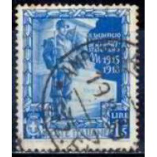 ITA0425U-SELO COMEMORAÇÃO DA PROCLAMAÇÃO DO IMPÉRIO, 1,25L - ITÁLIA - 1938 - U