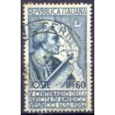 ITA0687U-SELO 5º CENTENÁRIO DO NASCIMENTO DE AMÉRICO VESPÚCIO, 60L - ITÁLIA - 1954 - U