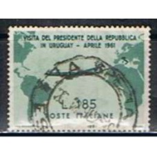 ITA0846U-SELO VISITA DO PRESIDENTE GRONCHI À ARGENTINA, 185L - ITÁLIA - 1961 - U