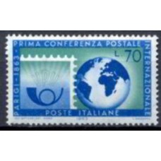 ITA0888M-SELO CENTENÁRIO DO 1ª CONGRESSO POSTAL INTERNACIONAL - ITÁLIA - 1963 - MINT