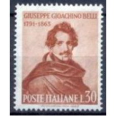 ITA0898M-SELO CENTENÁRIO DA MORTE DO POETA GIUSEPPE GIOACHINO BELLI - ITÁLIA - 1963 - MINT