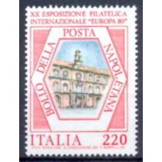 ITA1417M-SELO EXPOSIÇÃO FILATÉLICA EUROPA 1980 - ITÁLIA - 1980 - MINT