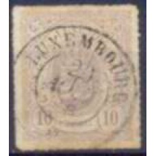 LUX0017U.02-SELO ARMAS, 10C - LUXEMBURGO - 1865/73 - U