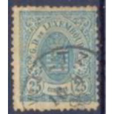 LUX0032U.02-SELO ARMAS, 25C - LUXEMBURGO - 1874/80 - U