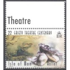 MAN0916MA-SELO CENTENÁRIO DO TEATRO DA ALEGRIA DE MAN, 22P - MAN - 2000 - MINT