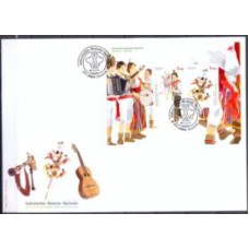 MDEF0345-FDC BLOCO SÉRIE EUROPA - INSTRUMENTOS MUSICAIS - MADEIRA - 2014