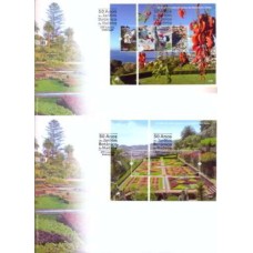 MDEFB046-SÉRIE 2 FDCS BLOCOS 50 ANOS DO JARDIM BOTÂNICO DA MADEIRA - MADEIRA - 2010