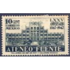 MEX0570N-SELO 75º ANIVERSÁRIO DA ACADEMIA FUENTE - MÉXICO - 1942 - N