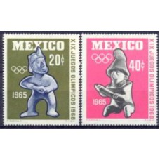 MEX0721M-SÉRIE PRELÚDIO DAS 19ª OLIMPÍADAS - MÉXICO - 1965 - MINT