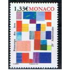 MNC2661M-SELO 25ª ANIVERSÁRIO DA PRIMAVERA DAS ARTES - MÔNACO - 2009 - MINT
