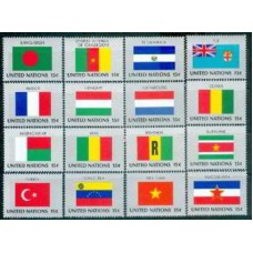 ONN0316N-SÉRIE BANDEIRAS DOS PAÍSES MEMBROS I - ONU NOVA IORQUE - 1980 - N