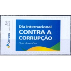 PB0032M-SELO PERSONALIZADO PRISMA AUTOADESIVO, DIA INTERNACIONAL CONTRA A CORRUPÇÃO - 2017 - MINT