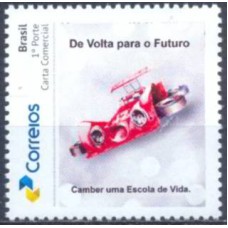 PB0075M-SELO PERSONALIZADO CAMBER UMA ESCOLA DE VIDA/CARRO PATINHO FEIO, GOMADO - 17 - MINT