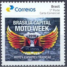 PB0084M-SELO PERSONALIZADO CAPITAL MOTO WEEK, GOMADO - 18 - MINT