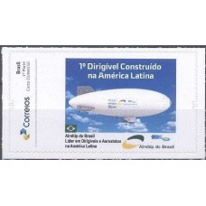 PB0088M-SELO PERSONALIZADO AIRSHIP/1º DIRIGÍVEL CONSTRUÍDO NA AMÉRICA LATINA, AUTOADESIVO - 18 - MINT