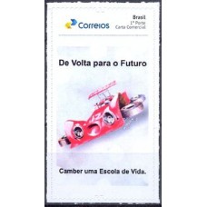 PB0093M-SELO PERSONALIZADO CAMBER UMA ESCOLA DE VIDA/CARRO PATINHO FEIO, AUTOADESIVO - 18 - MINT